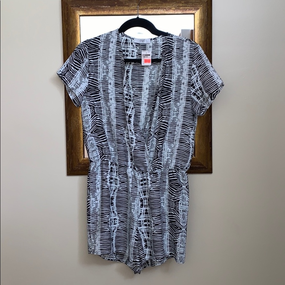 NWT Black & White Pattern Romper